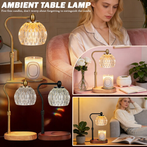Lampe chauffe-bougie à intensité variable et hauteur réglable (1 unité) 2