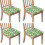 Set van 4 groene, elastische stoelhoezen voor eetkamerstoelen 1