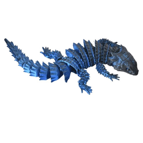 Figurine de lézard imprimée en 3D bleu foncé