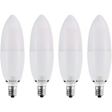 Ampoule candélabre blanc chaud 3000K, culot E12, lot de 4