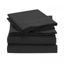 Parure de draps en coton égyptien 800 fils, 4 pièces, lit king size à plateau fendu