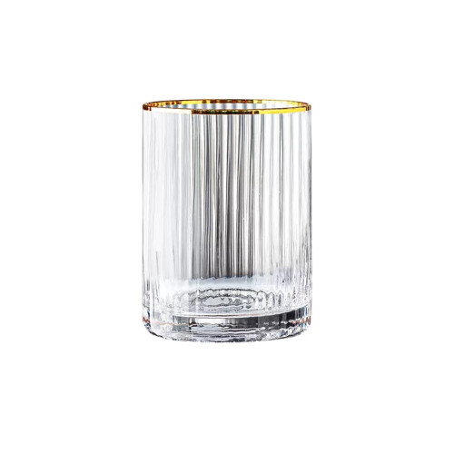 Pahar de sticlă cu dungi verticale – 400 ml rezistent la căldură