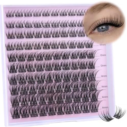 Extensii de gene individuale Wispy Lash clusters 100 buc