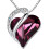 Infinity Love Heart Birthstone Necklace Silver Plated18+2 1