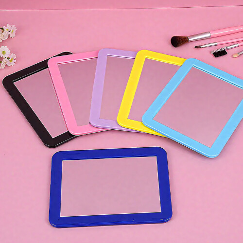 Miroir de maquillage magnétique portable violet