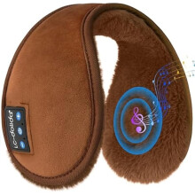 Bluetooth Ear Muffs for Winter – Fluffy Ear Warmers with HD Speakers & Mic, Compatible with All Devices