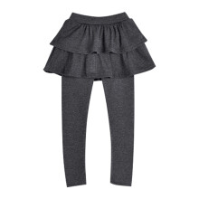 Girls Leggings,Pants Warm Cute Cake Culottes Ruffle Tutu Skirt Footless Clothing Leggings for Little Girls,Leggings for Girls,Grey,6-7 Years