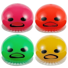 Taplcvy Store4-Pack Lazy Egg Yolk Fidget Sensory Toy – Squeeze & Vomit Stress Relief Toy for Kids, Teens & Adults (Red, Orange, Green, Yellow)