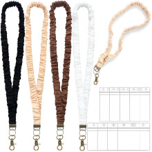Lot de 4 cordons élastiques AUQ avec 8 porte-badges