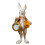 Gentleman Rabbit påskepynt i harpiks 6,5 x 21,5 cm 1