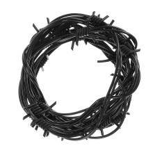 Décoration en fil de fer barbelé rouillé, plastique, 10 m