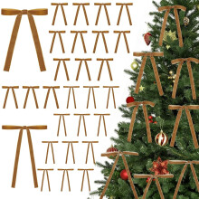 Laços de Natal de veludo para árvore de Natal, 12,7 x 17,8 cm, 30 unidades