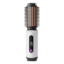 Wireless Multipurpose Hair Curler and Straightener Brush Portable Styling Tool with Fast Heating Technology for Home Use