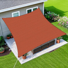 Voile d'ombrage rectangulaire 16' x 20' à bords incurvés, PEHD 185 g/m²,