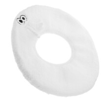 Housse de siège de toilette en peluche blanche lavable 30 x 30 cm
