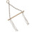 Toallero de pared rectangular de madera beige, 1 unidad. 1