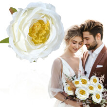 Fiori di peonia artificiali per bouquet da sposa fai da te