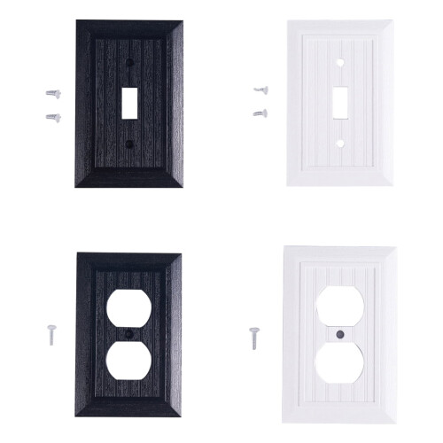 Plaques de finition pour prises électriques (lot de 12) 1