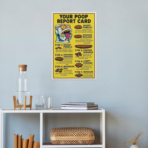 Vtipný plagát do kúpeľne – Bristol Stool Chart Art 2