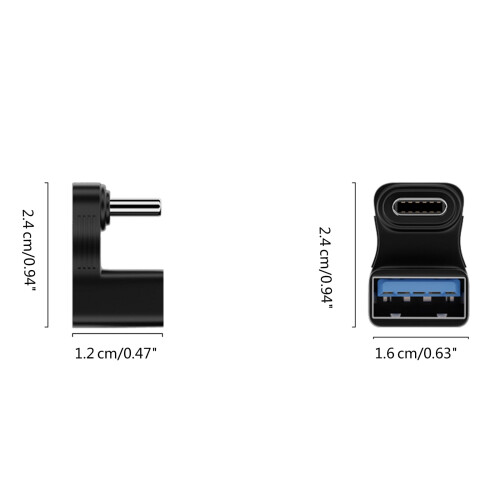 OTG-Adapter Typ C auf USB-Buchse 180 U-förmig 2