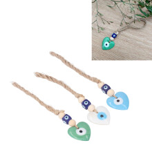 3pcs Eye Heart Car Hanging Ornaments – White Sky Blue Light Green
