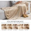Fleece plaid 40x60 inch, licht camelkleurig 2