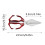 Ciseaux de cuisine en acier inoxydable rouge 23,5 x 10,5 cm 3
