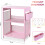 Pink nightstand with hooks and holder 1 piece 4