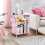 Pink nightstand with hooks and holder 1 piece 6