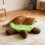 Turtle-Shaped Hands-Free Floor Mop with Washable Reusable 7