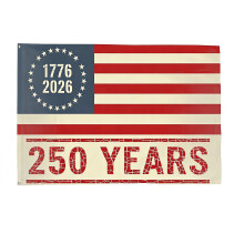 250. výročí vlajky USA, venkovní banner z polyesteru, 3x5 stop