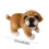 Cachorro de pelúcia Pug Francês de 22 cm (8,66 polegadas), realista, cor âmbar. 3