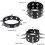 Conjunto de 6 pulseiras de couro com tachas estilo punk 3