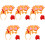 5Sets Hühnchen Party Set Haarschmuck Fliege Bunt Kinder Karneval 2