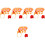 5Sets Hühnchen Party Set Haarschmuck Fliege Bunt Kinder Karneval 3