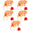 5Sets Hühnchen Party Set Haarschmuck Fliege Bunt Kinder Karneval 6
