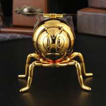Barattolo di miele in vetro a forma di ape, 14,5x10,2x8,8 cm, Oro