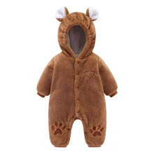 (59cm, Brown) Newborn Baby Onesies Baby Clothes Romper Baby Quilted