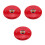 3Pièces Cloche Rouge Manuel Murale Inoxydable 3