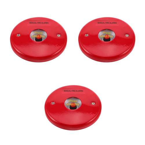 3Pièces Cloche Rouge Manuel Murale Inoxydable 2