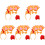 5Sets Hühnchen Party Set Haarschmuck Fliege Bunt Kinder Karneval 1