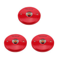 3PiĂšces Cloche Rouge Manuel Murale Inoxydable