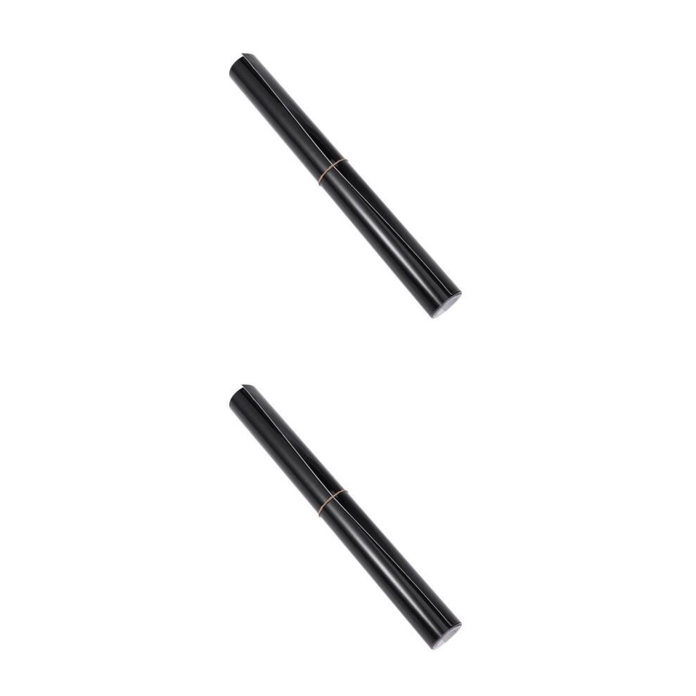 2Pcs Self-Adhesive Pvc Car Sticker Film Waterproof And Cuttable Black 3683806143835