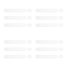 12Pcs Clear ABS Glass Precision Measuring Rulers with 2X Magnifier