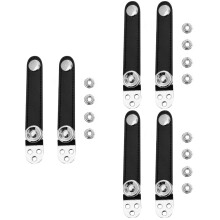 6Pcs Black Accordion Universal Straps with Buckles Durable