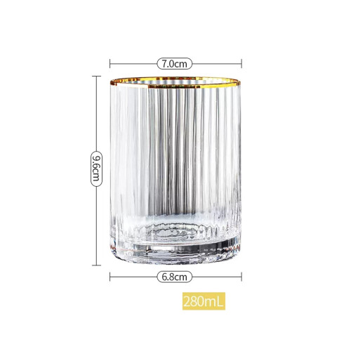 Glasmugg värmebeständig vertikal rand 350 ml 1