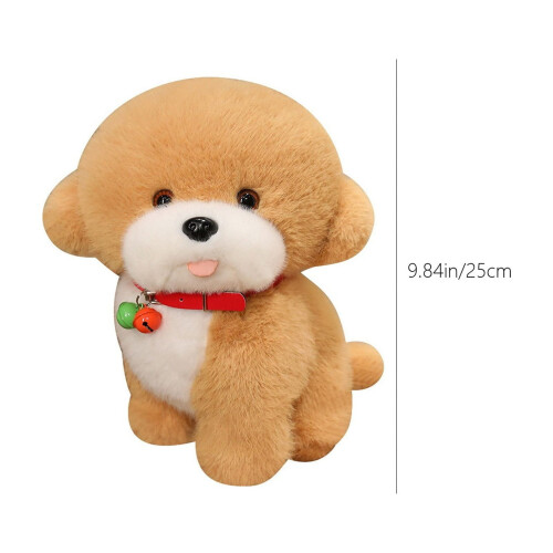 Pluche knuffelhond, bruin, 24 cm 2