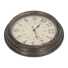 Vintage 12 Inch Bronze Wall Clock Silent Quartz Retro Decorative Hanging Clock