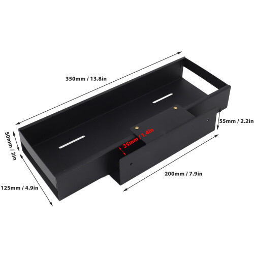 Pull Out Storage Shelf Steel Slide for Kitchen Cabinets Pantry 75cm Black 1