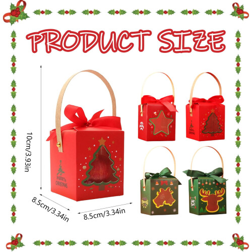 Christmas cookie box with window 3.3x3.9x3.3 inch 1